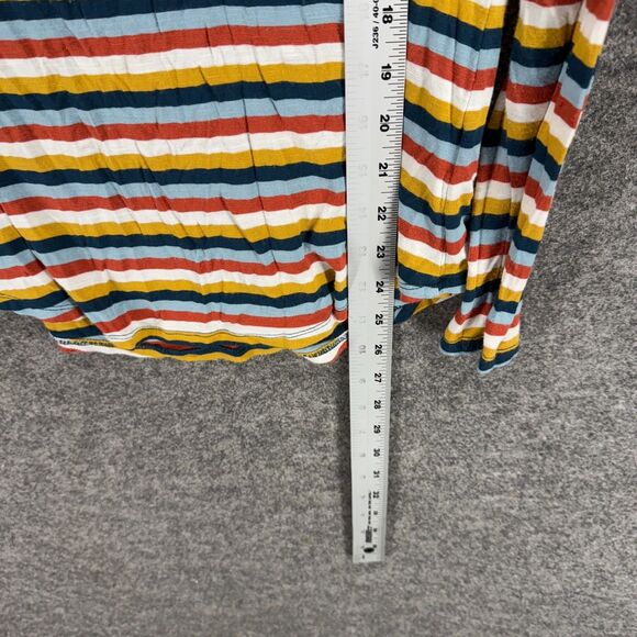 Time And Tru T-Shirt Women S Small Blue Striped Long Sleeve Rayon Crew Neck - Picture 6 of 7